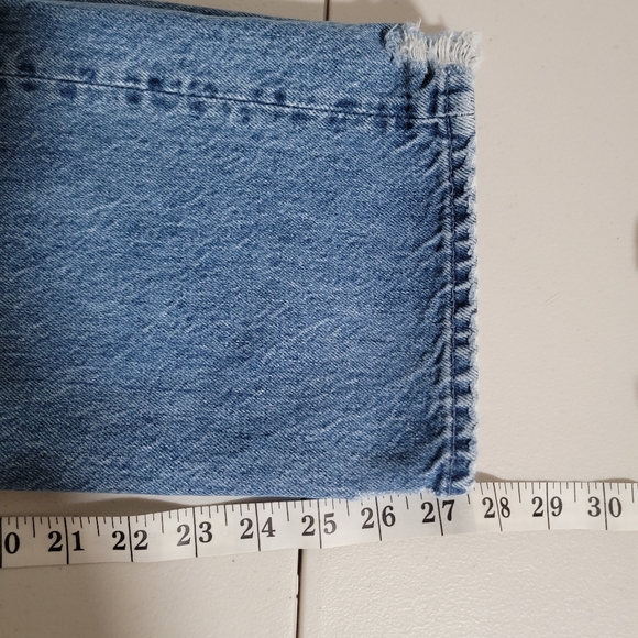 Mother Superior High Waisted Hoover Wash Distressed Straight Leg Jeans Size 32 - Picture 15 of 15